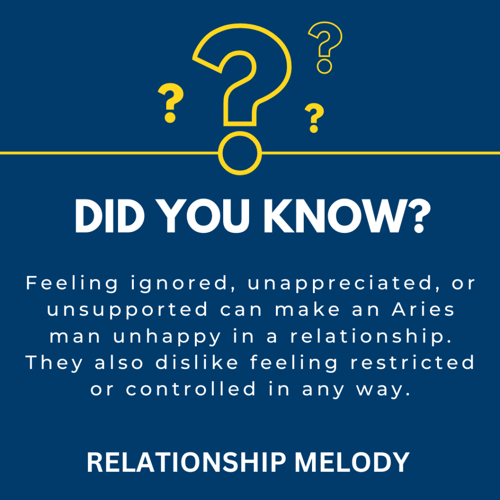 Some Things That Can Cause An Aries Man To Become Unhappy In A Relationship
