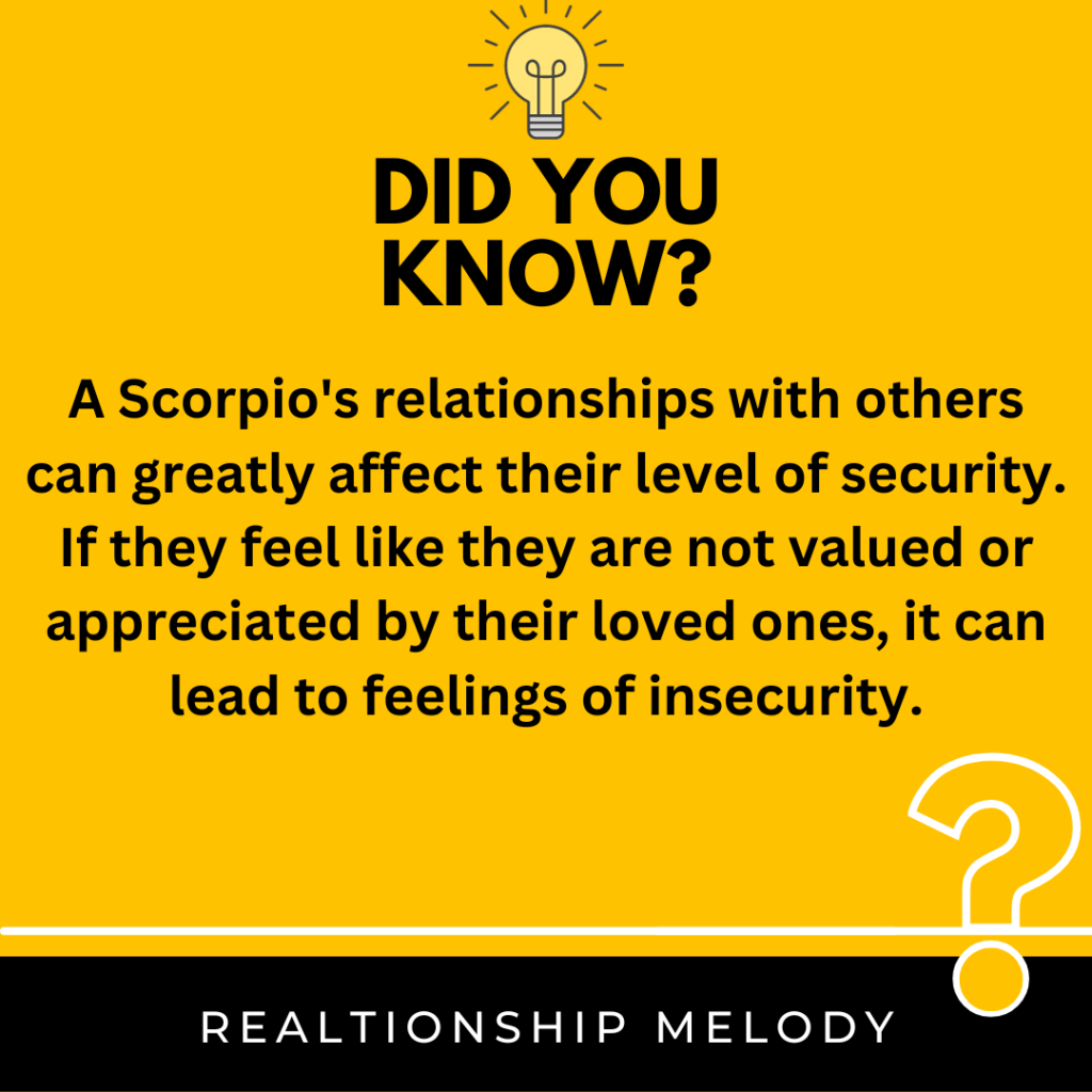 How Does A Scorpio's Relationships With Others Affect Their Level Of Security?