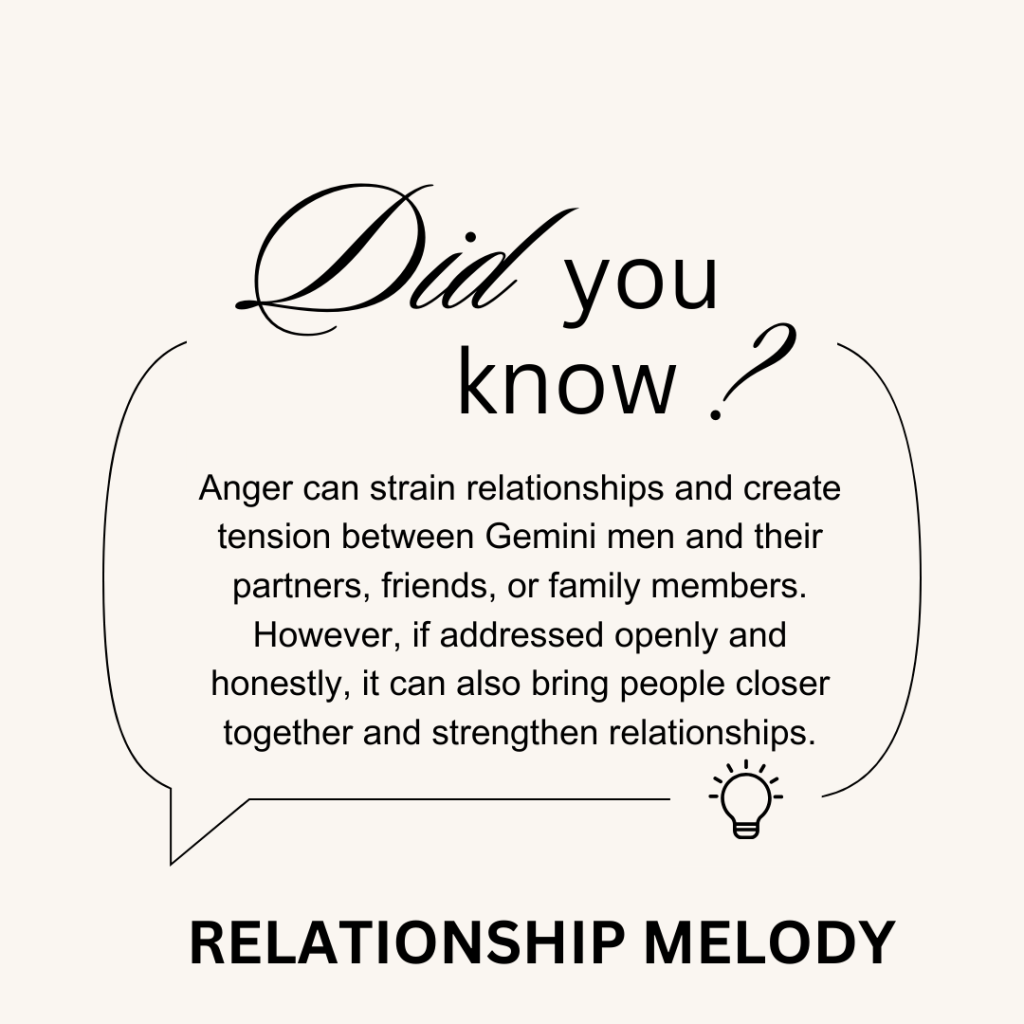 How Does Anger Affect A Gemini Man's Relationships With Others?