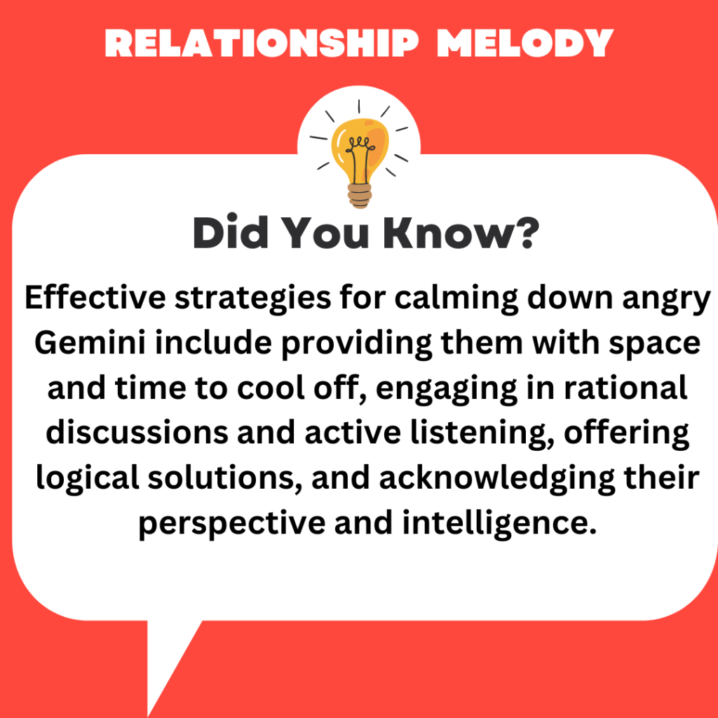 What Are Some Effective Strategies For Calming Down An Angry Gemini?