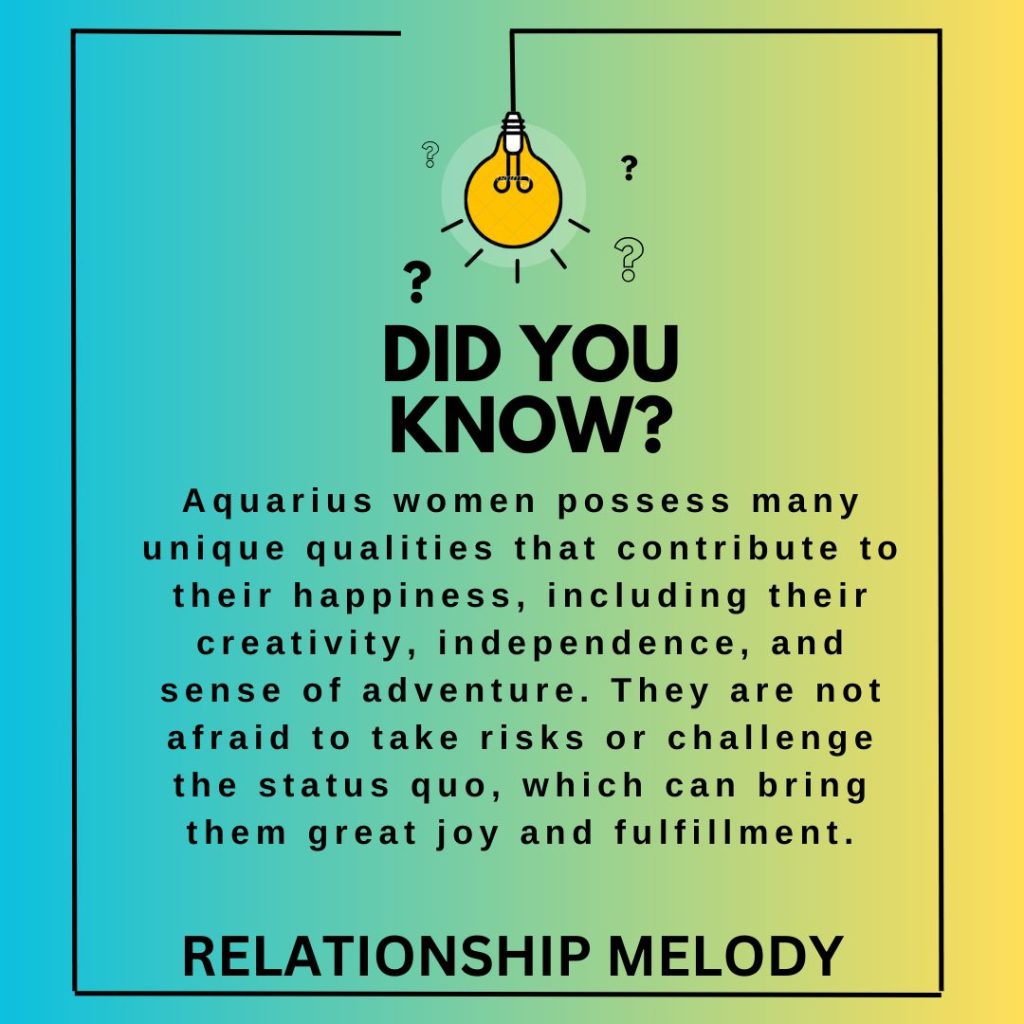 What Are Some Unique Qualities Of Aquarius Women That Contribute To Their Happiness?