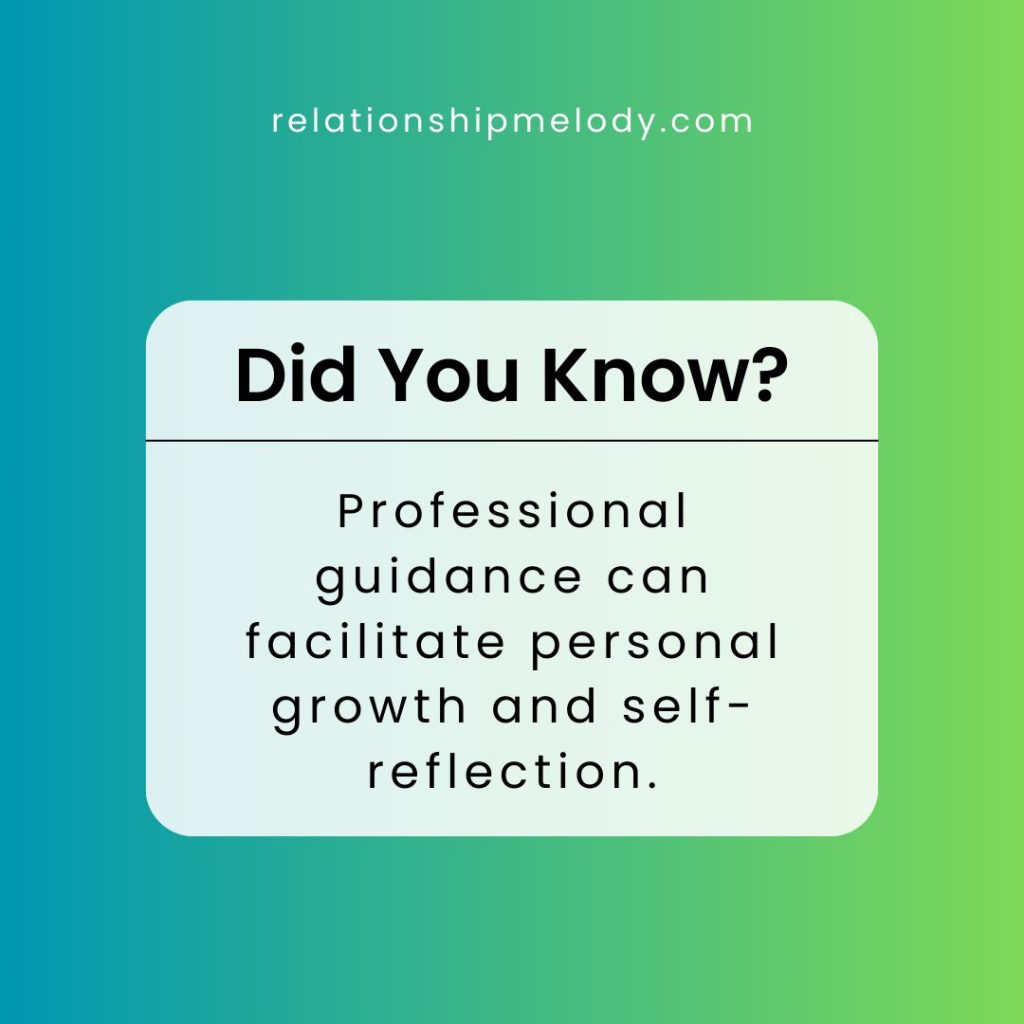 Professional guidance can facilitate personal growth and self-reflection.