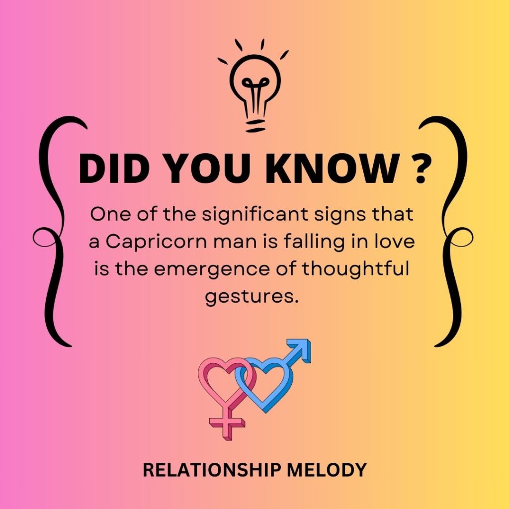 The thoughtful Gestures of capricorn man